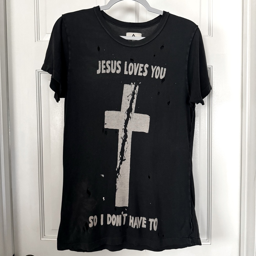 UNIF Black 'Jesus Loves You So I Don’t Have To’ tee - Picture 2 of 5